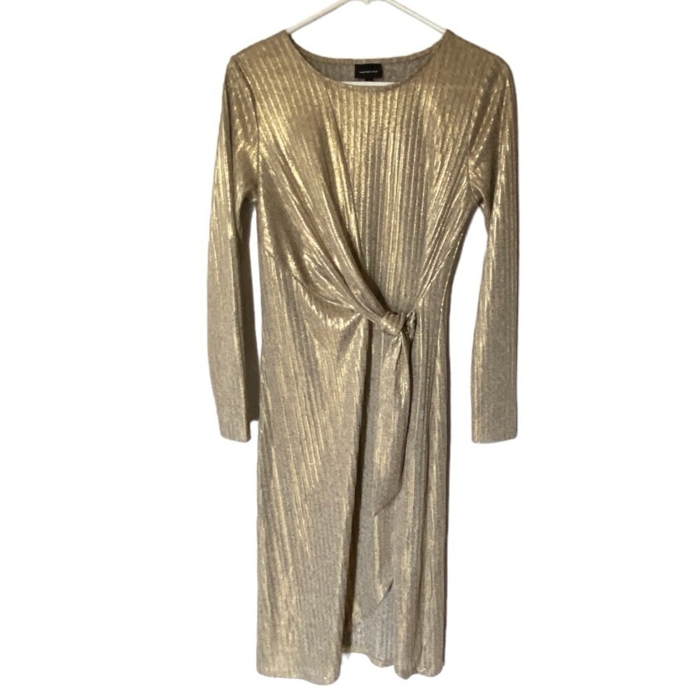 Who What Wear Metallic Dress